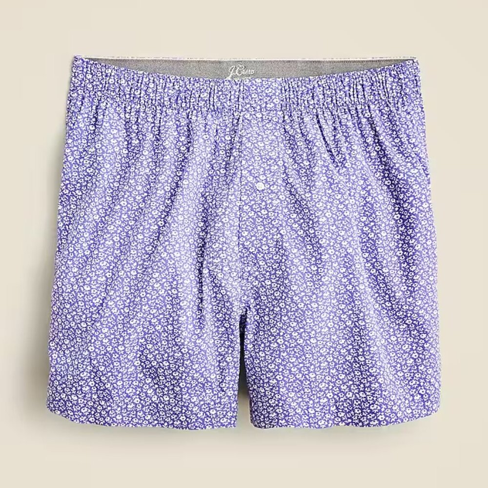 J Crew‎ Men's Printed boxers XS Spring Field Floral Blu